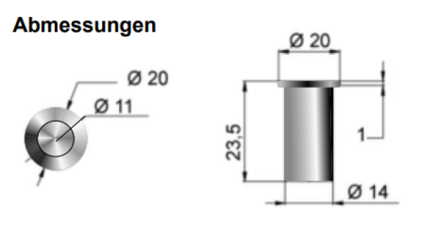 Bodenschloss mit Federbuchse